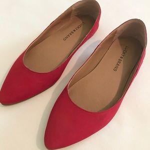 NEW Lucky Brand Red Bylando Flats (6.5)